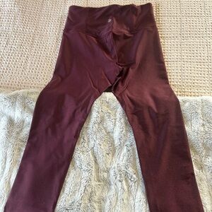Women’s Athleta Maroon Leggings - size Small